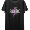 AC/DC Back To Black Purple Logo Women's Black T-Shirt Dress - 2 of 2