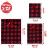 Joyfy 6 PCS Christmas Fabric Gift Bags, Drawstring Gift Bags Buffalo Plaid Cotton Sacks, Xmas Plaid Cloth Pouches for Holiday Wrapping & Decoration - 4 of 4