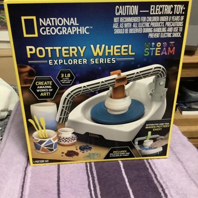 Pottery Wheel for Kids – Complete Pottery Kit for Beginners, Plug-In Motor,  2 lbs. Air Dry Clay, Sculpting Clay Tools, Apron & More, Patent Pending,  Craft Kit ( Exclusive)