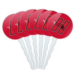 University of Hartford Primary Logo Cupcake Picks Toppers Decoration Set of 6 - 1 of 4