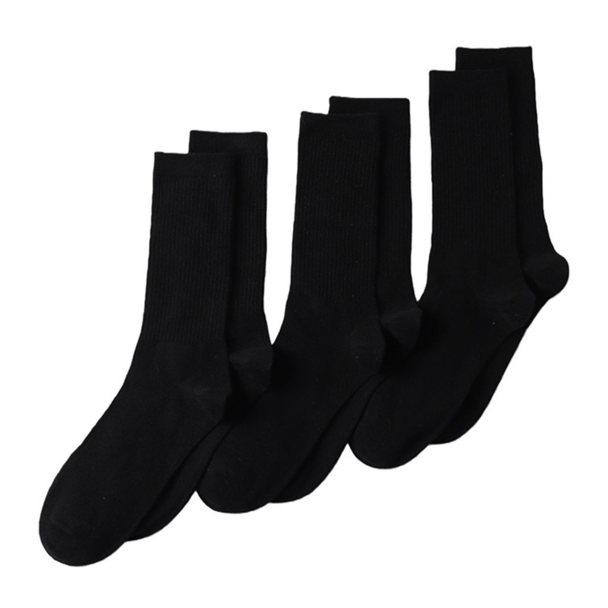 Lands' End Men’s 3-Pack Cotton Core Crew Socks