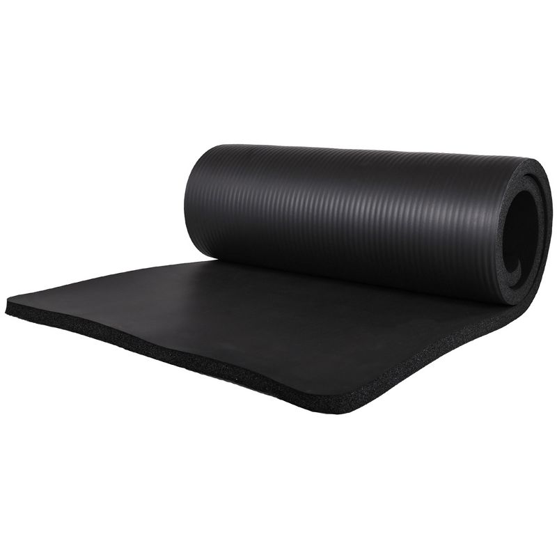 BalanceFrom Fitness 71"x24" Anti Tear Yoga Mat w/Strap, Knee Pad & Blocks, 4 of 6