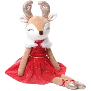 Bearington Noella Plush Reindeer Ballerina Doll for girls Christmas Gift, 16.5 Inch - 1 of 4