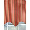 RLF Home Roman Stripe Regal 3" Rod Pocket Lining Luxurious and Elegant Window Treatment Valance 50" x 17" Orange - 3 of 4