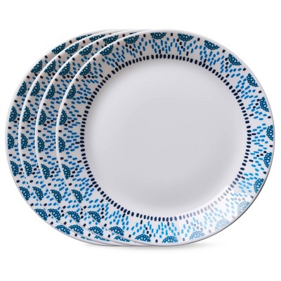 Corelle 10" 4pk Glass Azure Everyday Dinner Plates