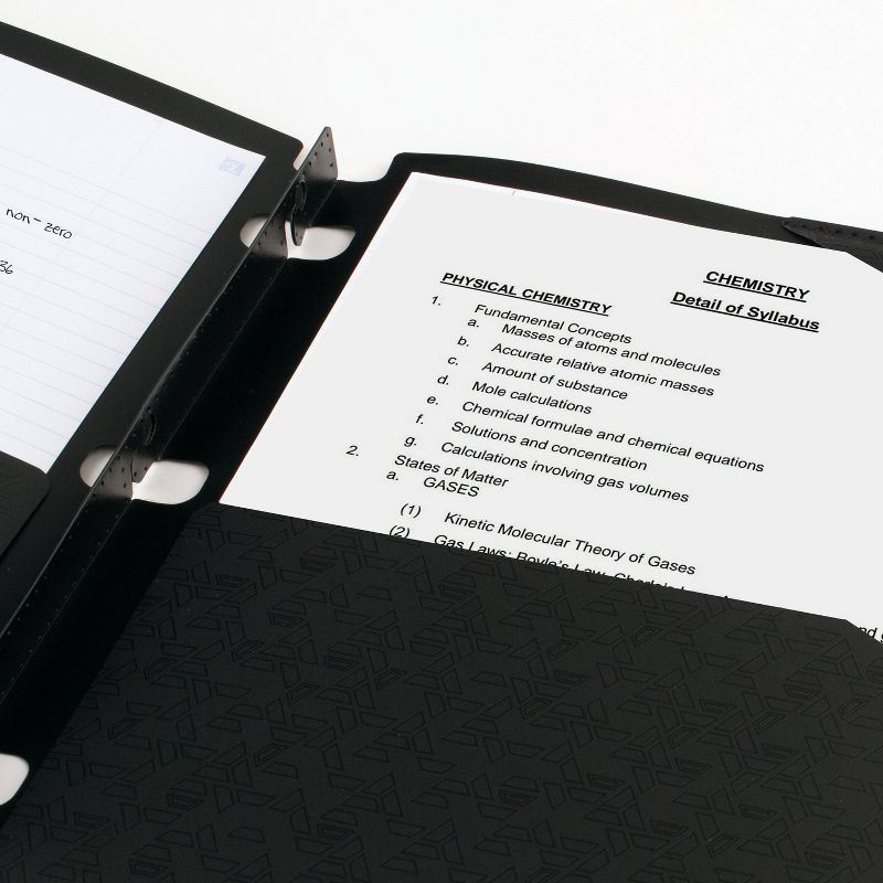 Five Star 2 Pocket Plastic Folders Snap In Portfolio Black, 5 of 10