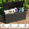 Infurnic Deck Boxes, Portable Storage Box with Waterproof Function for Storage Patio Furniture Garden Tools, All Weather Use, Black, 45.9"*18.4"*22.9" - 2 of 4