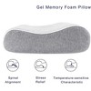 Mugetu Gel Filled Memory Foam Pillow-Neck Support for Back and Side Sleepers - Gray - 3 of 4