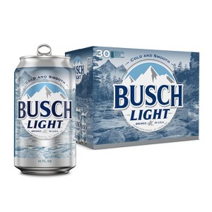 Busch Light American Lager Beer - 30pk/12 fl oz Cans - 1 of 4