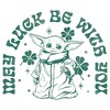 Women's Star Wars: The Mandalorian St. Patrick's Day Grogu May Luck be with You Retro T-Shirt - 2 of 4