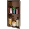 ALFI ABNP1224-BC 12Inch x 24Inch Brushed Copper PVD Stainless Steel Vertical Double Shelf Shower Niche - 3 of 4