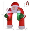 Syemin Inflatable Holiday Decorations Christmas Inflatables Outdoor Decorations Giant Santa Claus Christmas Decoration Inflatable, Red, 84"*36"*144" - 2 of 4