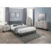 NicBex Contemporary Nightstand with Geometric Handles Bedside Table with Elegant Marble Top for Bedroom, Living Room - 4 of 4