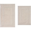 Set of 2 Classy Bathmat Collection Ivory Cotton Tufted Bath Rug - Home Weavers - 2 of 4