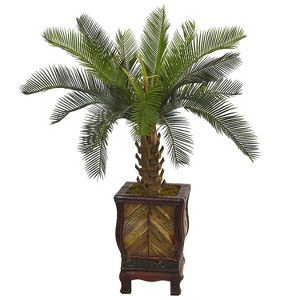 HomeStock  3 ft. Artificial Cycas Tree in Planter for Indoor/Outdoor - 1 of 4