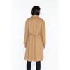 JENNIE LIU Women's Cashmere Wool Double Face Overcoat with Belt - 2 of 4