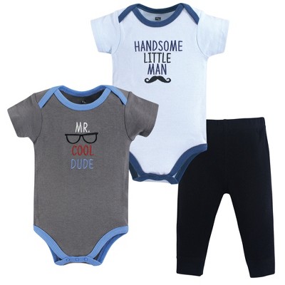 Hudson Baby Infant Boy Cotton Bodysuit and Pant Set, Mr Cool Dude