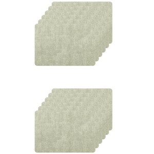 Unique Bargains Dining Heat Resistant Faux Leather PU Placemats 12 Pcs - 1 of 4