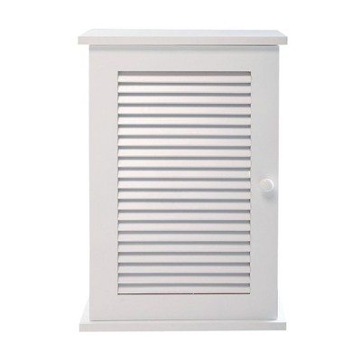 FURNIinspire Utility Storage Cabinets Contemporary Wall-Mounted Cabinet, Efficient Space Saving, Ideal for Bathroom Storage, White, 13.8"*6"*21"