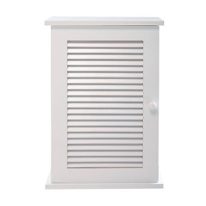 FURNIinspire Utility Storage Cabinets Contemporary Wall-Mounted Cabinet, Efficient Space Saving, Ideal for Bathroom Storage, White, 13.8"*6"*21" - 1 of 4