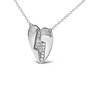 Haus of Brilliance 925 Sterling Silver 1/3 Ctw Diamond Heart and Lightning Bolt Pendant Necklace - 3 of 4