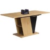 GDFStudio Elin Modern Rectangular Extendable Dining Table with Metal Frame and Wooden Tabletop - 4 of 4