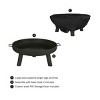 Nature Spring Round Steel Outdoor Fire Pit – Black - 2 of 4