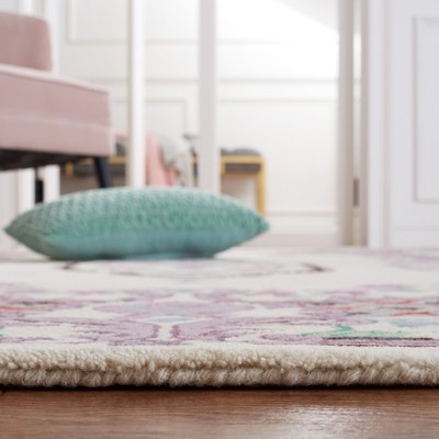 Elegance Ivory Hand-Tufted Wool & Viscose Round Area Rug