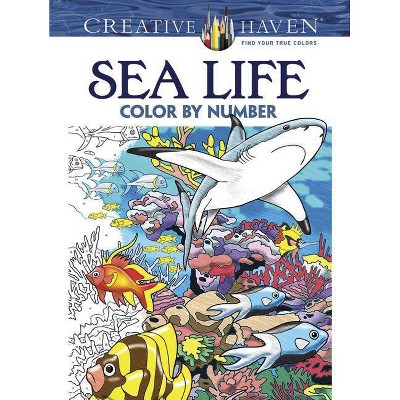 Creative Haven Sea Life Color by Number Coloring Book - (Creative Haven Coloring Books) by  George Toufexis (Paperback)