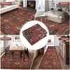 Soft Boho Vintage Low Pile Washable Large Area Rugs Indoor Floor Carpet for Living Room Bedroom - 4 of 4