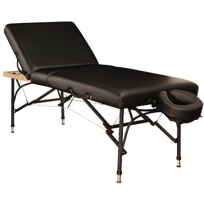 Master Massage Violet-Tilt 29'' Liftback Tilting Salon Aluminum Massage Table, Black