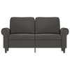 vidaXL Modern 2-Seater Sofa in Luxurious Dark Gray Velvet with Sturdy Metal and Plywood Frame – Comfortable, Stylish, and Easy-to-Assemble. - 2 of 4