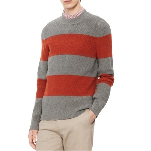 Calvin Klein Mens Mock Neck Striped Pullover Sweater - 1 of 1