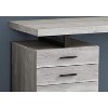 Monarch Specialties Computer Desk Home Office Laptop Left Right Set-Up Storage Drawers 48InchL Work Metal Laminate Grey Black Contemporary Modern - 2 of 4