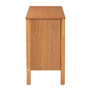 Baxton Studio Jenn Wood 6 Drawer Dresser with Distressed Finished Rattan Golden Brown/Distressed Rattan - 1 of 4