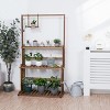 Artloge 3-Tier Heavy Duty Wood Hanging Plant Stand Indoor Outdoor Multiple Pots Organizer Rack for Garden & Balcony Decor - 3 of 4