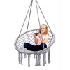 Tangkula Hammock Chair Hanging Cotton Rope Macrame Swing Chair Indoor Outdoor - 4 of 4