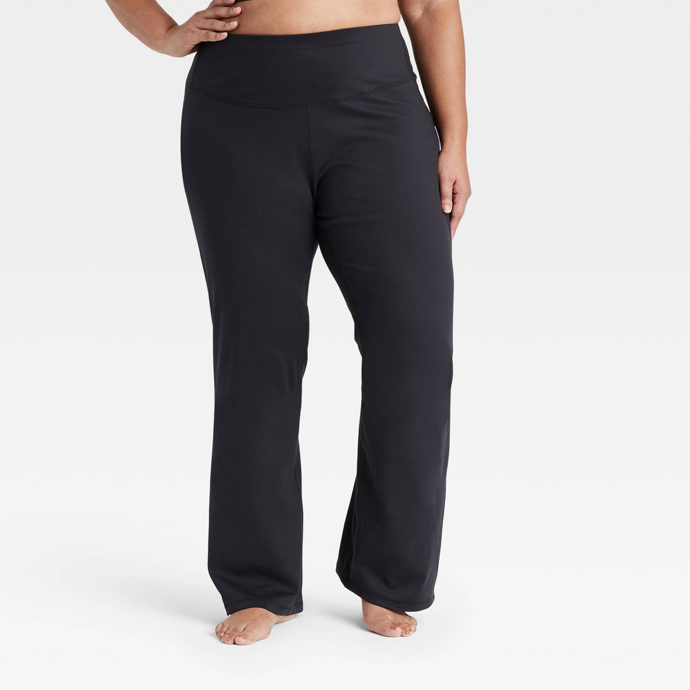 Women's Contour Curvy Power Waist High-Rise Straight Leg Pants 31.5" - All in Motion™ Black 3X