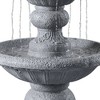 52.56" Icy Stone 2-Tiered Focal Point Outdoor Waterfall Fountain - Gray - Teamson Home - 4 of 4