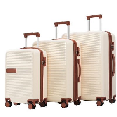 YONWAY 3-Piece Luggage Sets, ABS Hardshell Expandable Luggage Sets, with TSA Lock and Spinner Wheel