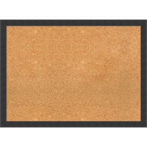 Amanti Art Cork Board Wood Framed Mezzanotte Black Bulletin Board, Organization Board, Pin Board - 1 of 4