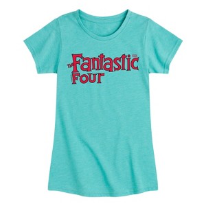 Girls' - Marvel - Fantastic Four Classic Logo Fitted Short Sleeve Graphic T-Shirt - 1 of 4