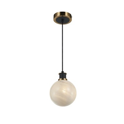 Artcraft Lighting Gem 1 - Light Pendant in  Black/Brushed Brass