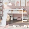 NicBex Twin Size Bunk Bed Multifunctional Design Loft Bed Pine Frame Bed Frame with Slide, Guardrails and Ladder, No Box Spring Required - 2 of 4