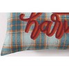 14"x26" Oversized 'Harvest' Lumbar Throw Pillow Red - Rizzy Home: Fall Indoor Decor, Woven Plaid - 2 of 3