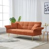 CAVINAS 70"Teddy Sofa Bed with Resilience Sponge,Convertible Futon Couch with Adjustable Arms and Backrest,Modern Love Sofa for Living Room - 2 of 4