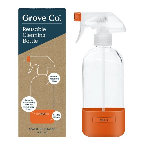 Grove Co. Reusable Cleaning Glass Spray Bottle - Sparkling Orange : Target