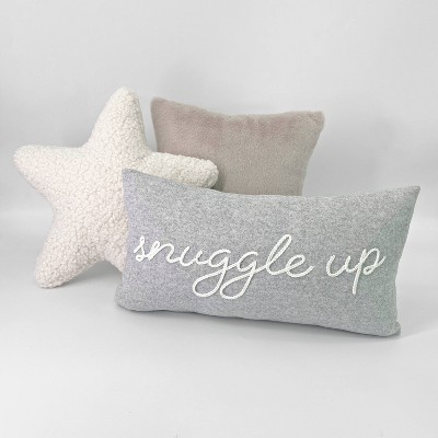 3ct Textured Throw Pillows Snuggle Up/Star Shaped - Bullseye's Playground™