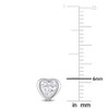EVERLY JEWELRY |  Sterling Silver 1 5/8 CT TGW Cubic Zirconia Heart Earrings - 2 of 4