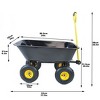Vynxaria Folding Garden Dump Truck - Durable Steel Frame with Pneumatic Tires for Easy Transport - 4 of 4